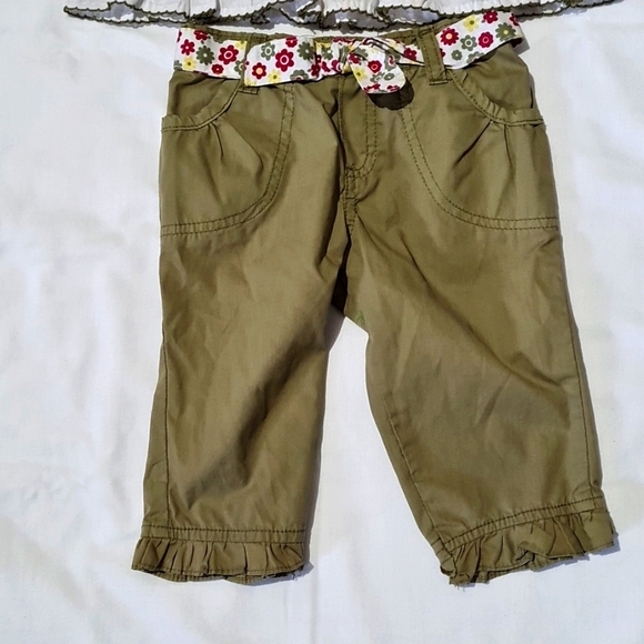 2 piece girls top and bottom Young Heart's outfit, Good Used Condition, flowers - Picture 2 of 5